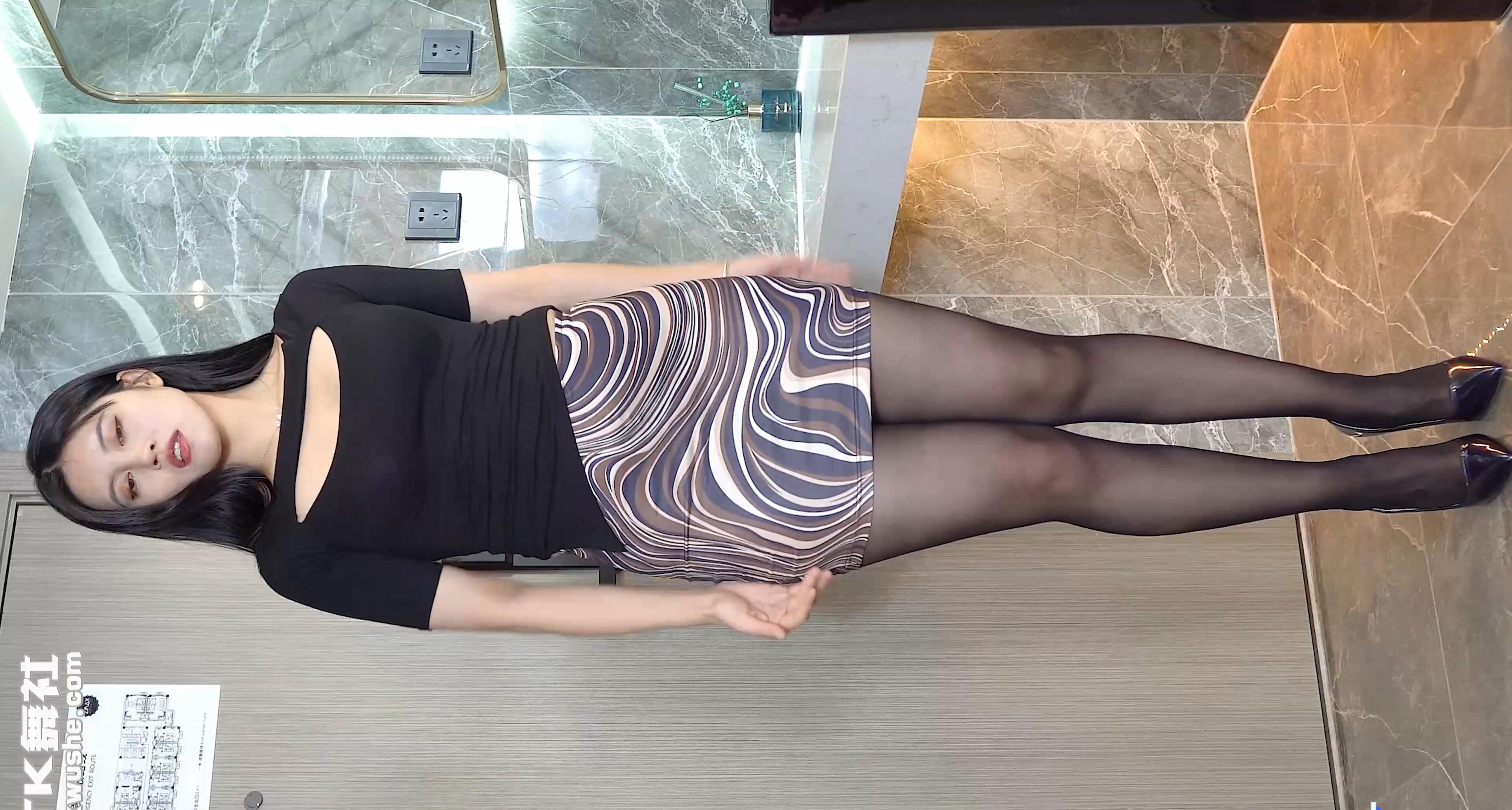 TK舞社夕夕 职业装皮裤包臀裙热舞FHD~4K