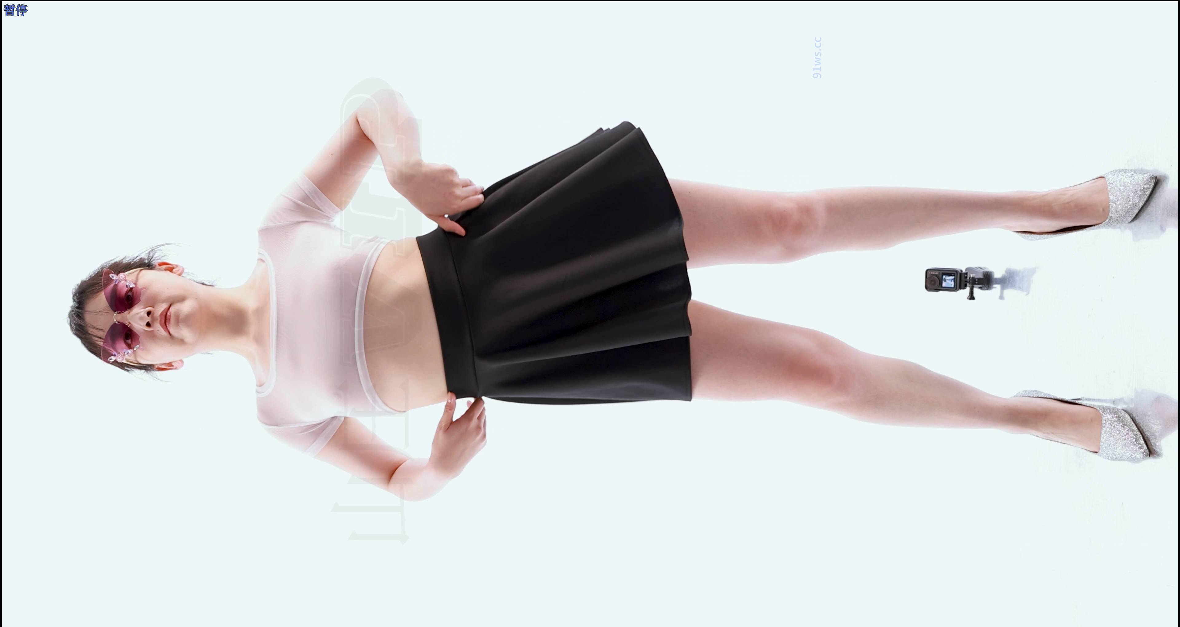 超薄短上衣 百皱裙优雅广场舞