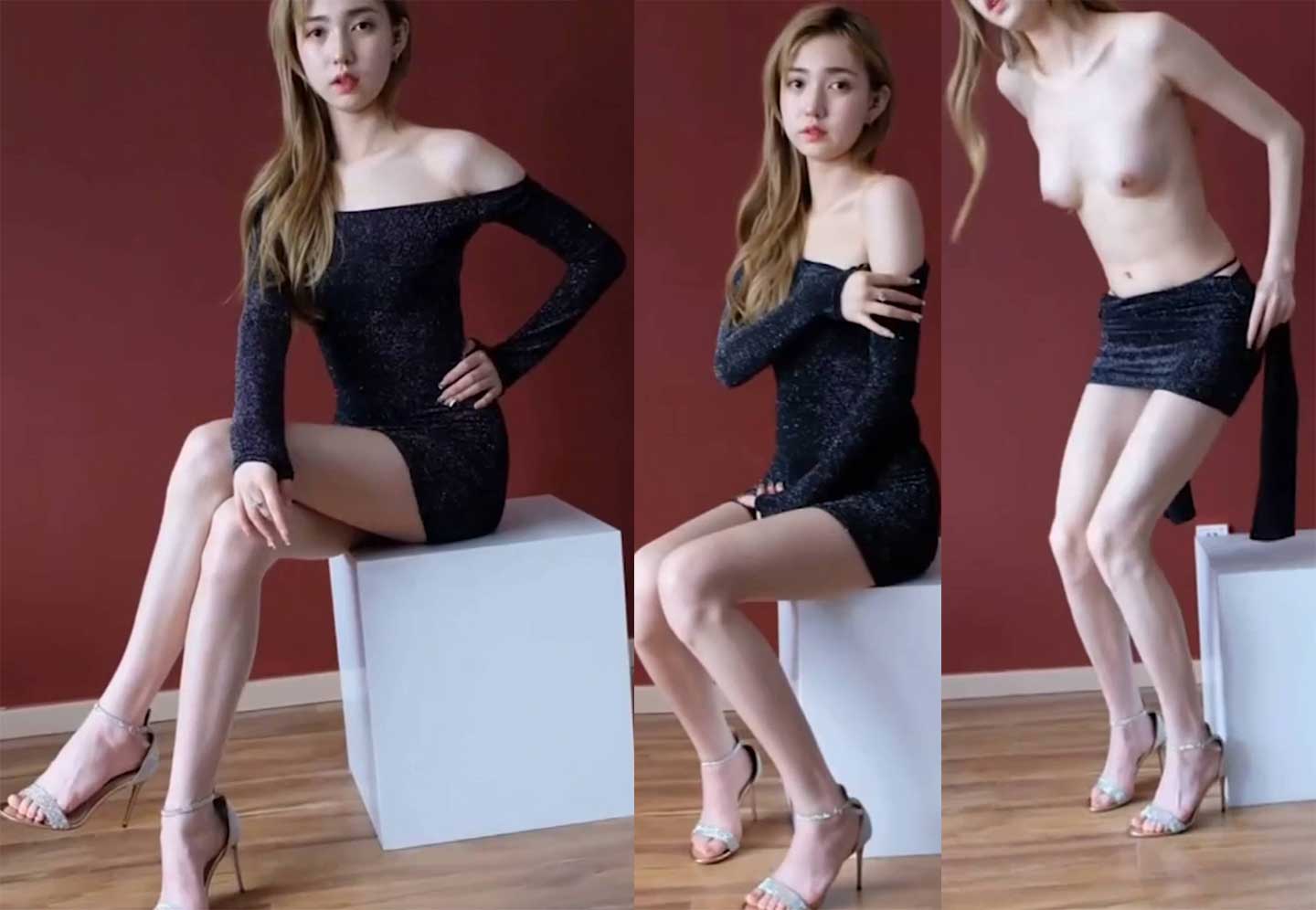 大学生模特拍写真 被摄影师一步步诱骗全脱光光