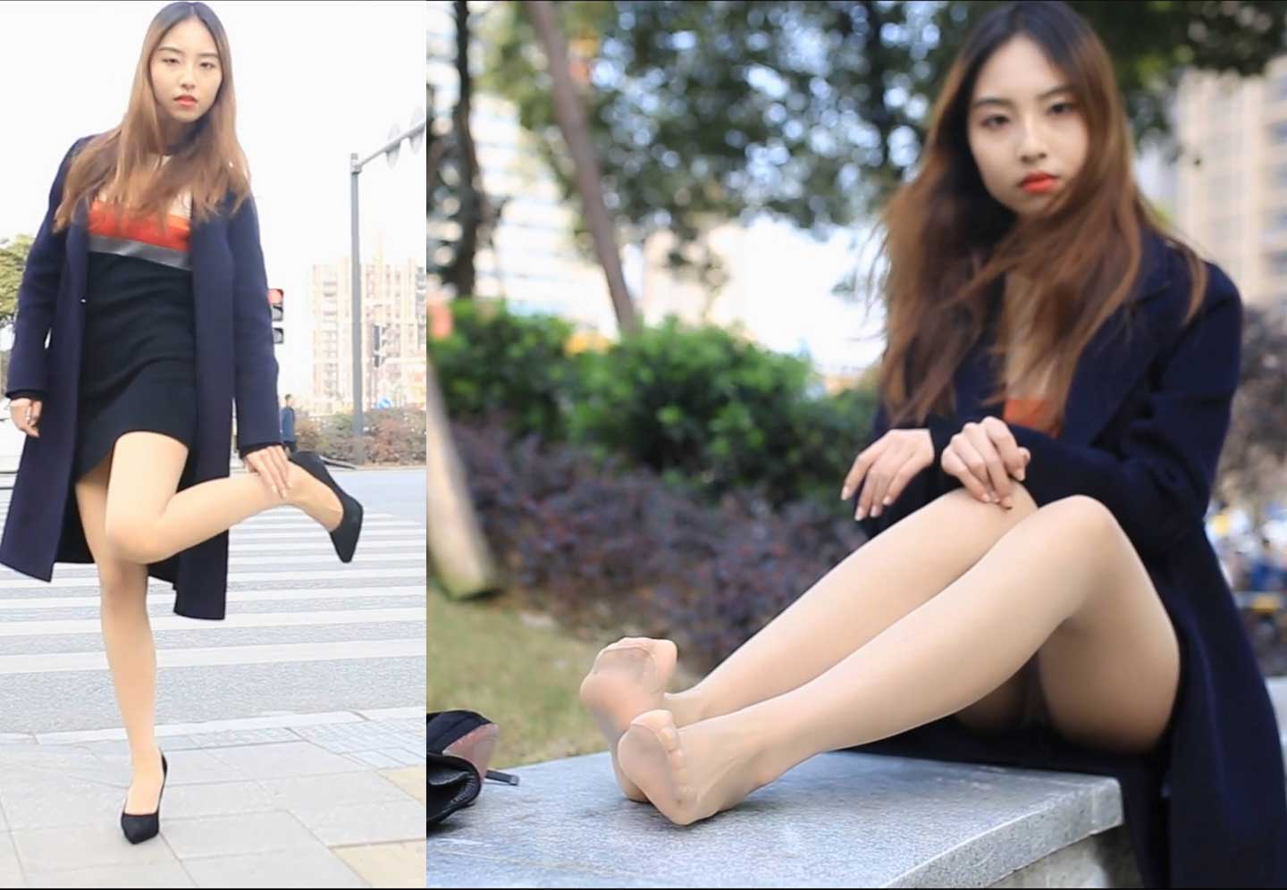 [红馆]“白雀”气质肉丝小御姐美腿美足街拍